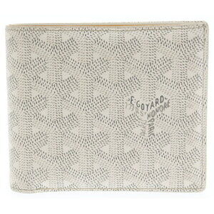 GOYARD Saint Florentin Herringbone Compact Bi fold Wallet White